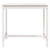 vidaXL Garden Table White 121x82.5x110 cm Solid Wood Pine