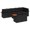 vidaXL Garden Sofa Set 9 pcs 8-Seater Black Poly Rattan