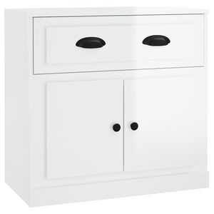 vidaXL Sideboard High Gloss White 70x35.5x67.5 cm Engineered Wood