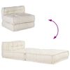 vidaXL Modular Sofa Unit Cream 70x70x54 Fabric