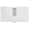 vidaXL Bathroom Cabinet High Gloss White 60x32x53.5 cm Engineered Wood