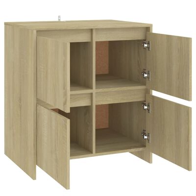vidaXL Sideboards 2 pcs Sonoma Oak 70x41x75 cm Engineered Wood