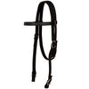 vidaXL Western Saddle. Headstall&Breast Collar Real Leather 13" Black