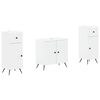 vidaXL 2 Piece Bathroom Cabinet Set BREDA White Engineered Wood