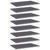 vidaXL Bookshelf Boards 8 pcs High Gloss Grey 60x40x1,5 cm Engineered Wood