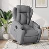 vidaXL Electric Stand up Recliner Chair Light Grey Fabric