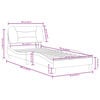 vidaXL Bed Frame with LED without Mattress "Hvar" Black 90x190 cm Fabric