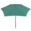 vidaXL Garden Parasol 270x270 cm Wooden Pole Green