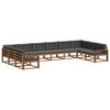 vidaXL Outdoor Sofa Set 10 pcs Natural and Anthracite