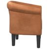 vidaXL Tub Chair Brown Faux Leather