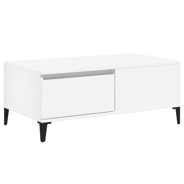 vidaXL Coffee Table White 90x50x36.5 cm Engineered Wood