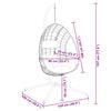 vidaXL Hanging Egg Chair with Stand Anthracite Rattan and Steel
