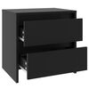 vidaXL Bedside Cabinets 2 pcs Black 45x34.5x44.5 cm Engineered Wood