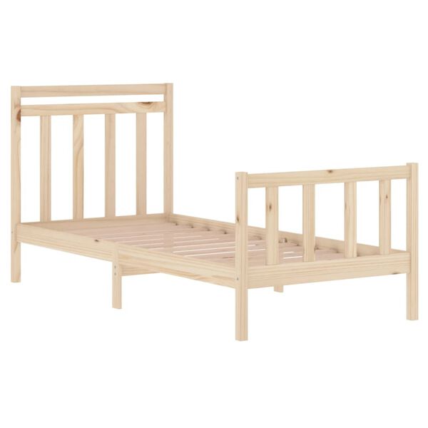 vidaXL Bed Frame without Mattress 90x190 cm Single Solid Wood