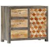 vidaXL Side Cabinet | Grey and brown | Solid mango wood, MDF | 75x30x60 cm