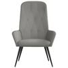 vidaXL Relaxing Chair Light Grey Velvet