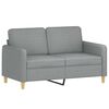 vidaXL 3 Piece Sofa Set with Pillows Light Grey Fabric
