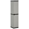vidaXL Garden Storage Cabinet | Grey and Black | PVC, Polypropylene | Medium