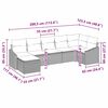 vidaXL Sofa Set with Cushion 7 pcs Grey Poly Rattan