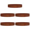 vidaXL Planter Ring 5 pcs Brown 120 x 120 x 20 cm Weathering Steel