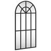 vidaXL Wall Mirror Black 30x60 cm Arch Iron