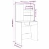 vidaXL Dressing Table with Mirror Smoked Oak 74.5x40x141 cm