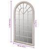 vidaXL Rustic Arch Garden Mirror 60x116 cm for Indoor and Outdoor Use