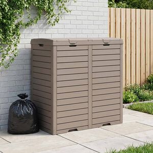 vidaXL Outdoor Garbage Bin Light Brown 78x41x86 cm Polypropylene