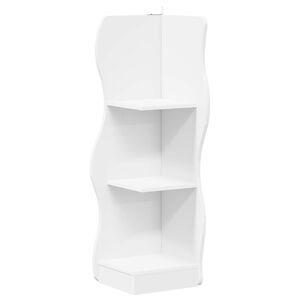 vidaXL Corner Shelf White 34 x 33 x 102 cm Engineered Wood