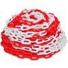vidaXL Warning Chains 2 pcs Red and White Plastic 30 m