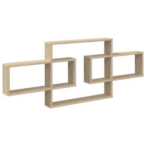 vidaXL Wall Shelf Sonoma Oak 130 x 10 x 50 cm Engineered Wood