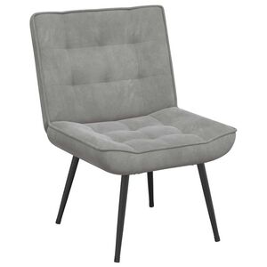 vidaXL Relaxing Chair Light Grey 64x74x84 cm Velvet