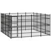 vidaXL Outdoor Dog Kennel Steel 14,75 m&sup2;