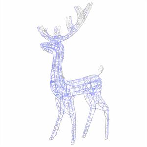 vidaXL Acrylic Reindeer Christmas Decoration 140 LEDs 128cm Blue