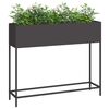 vidaXL Raised Garden Planter Black 100 x 26 x 82 cm Steel