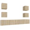 vidaXL 6 Piece TV Cabinet Set Sonoma Oak Engineered Wood