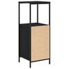 vidaXL Bathroom Cabinet with Shelves Black Oak 36x35x95 cm