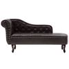 vidaXL Chaise Longue Dark Brown Faux Leather