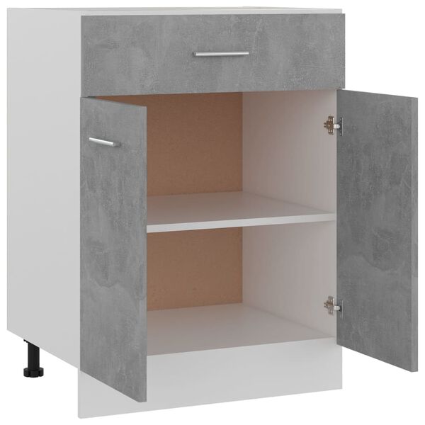 vidaXL Drawer Bottom Cabinet Concrete Grey 60x46x81.5 cm Engineered Wood