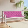 vidaXL Garden Bench Cushions 2pcs Pink 200x50x7cm Fabric