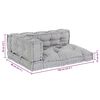 vidaXL Pallet Sofa Cushion Grey Fabric