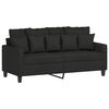 vidaXL 3 Piece Sofa Set with Cushions Black Fabric