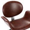 vidaXL Swivel Dining Chairs 2 pcs Brown Faux Leather