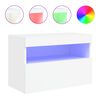 vidaXL TV Wall Cabinet with LED Lights White 60x30x40 cm