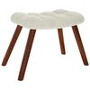 vidaXL Rocking Chair with Stool Cream Velvet