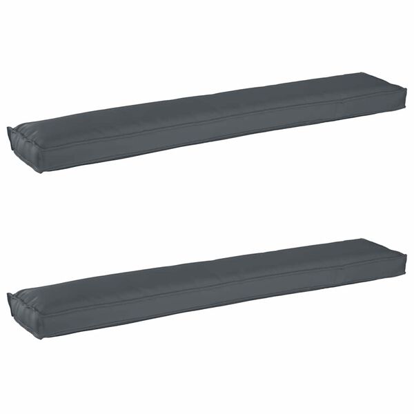 vidaXL Pallet Cushion Set 2 pcs Anthracite 200 x 40 x 8 cm