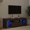 vidaXL TV Cabinet with LED Lights Brown Oak 120x35x40 cm