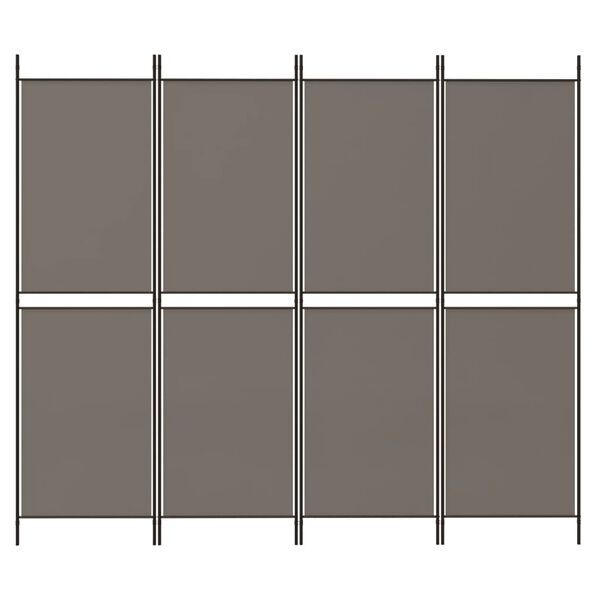 vidaXL 4-Panel Room Divider Anthracite 200x220 cm Fabric