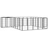 vidaXL 26-Panel Dog Playpen Black 50x100 cm Powder-coated Steel