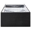 vidaXL Garden Planter Black 157x80x40 cm Poly Rattan